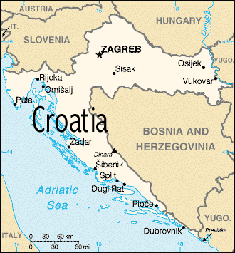 Map of Croatia